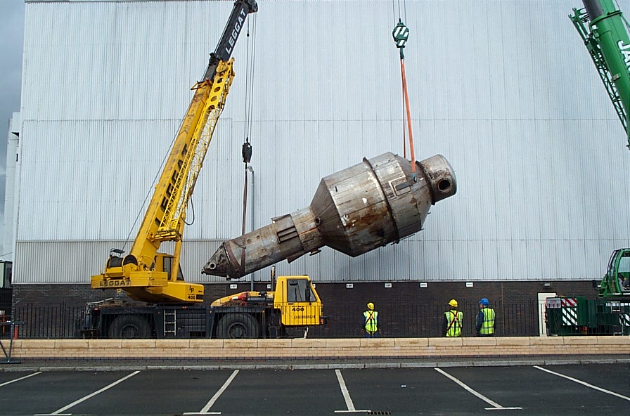 Rising Film Evaporator Being Lifted