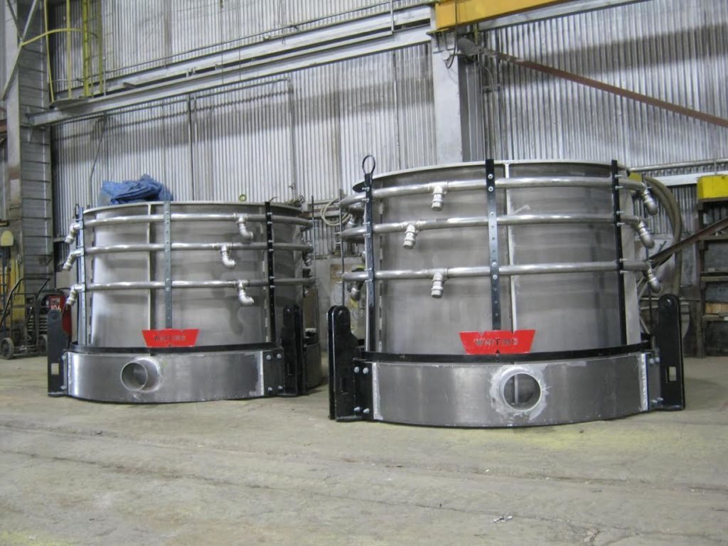 Water-Cooled Aluminum Pots for pouring White Fused Alumina